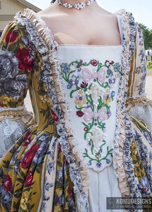 18th-century-bead-embroidery-stomacher-yellow