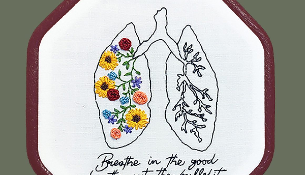 Lungs embroidery pattern / Lungor broderimönster